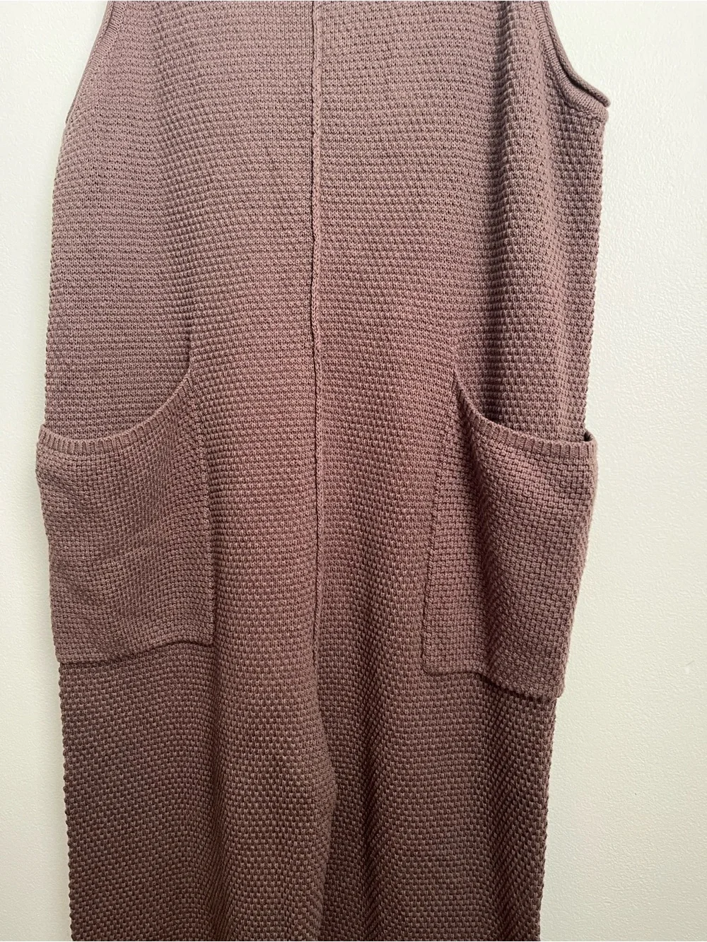 Free People Beach Hailee Sweater Jumpsuit Brown Overalls Slouchy - Picture 6 of 12